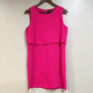 Cynthia Rowley Sleeveless Shift Dress Womens 4 Pink Barbiecore‎ Office Casual
